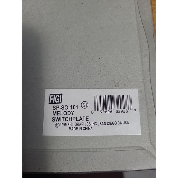 VTG '99 Figi Wood Hand Painted Switch Plate Music Violin French Horn 90s - Picture 2 of 2